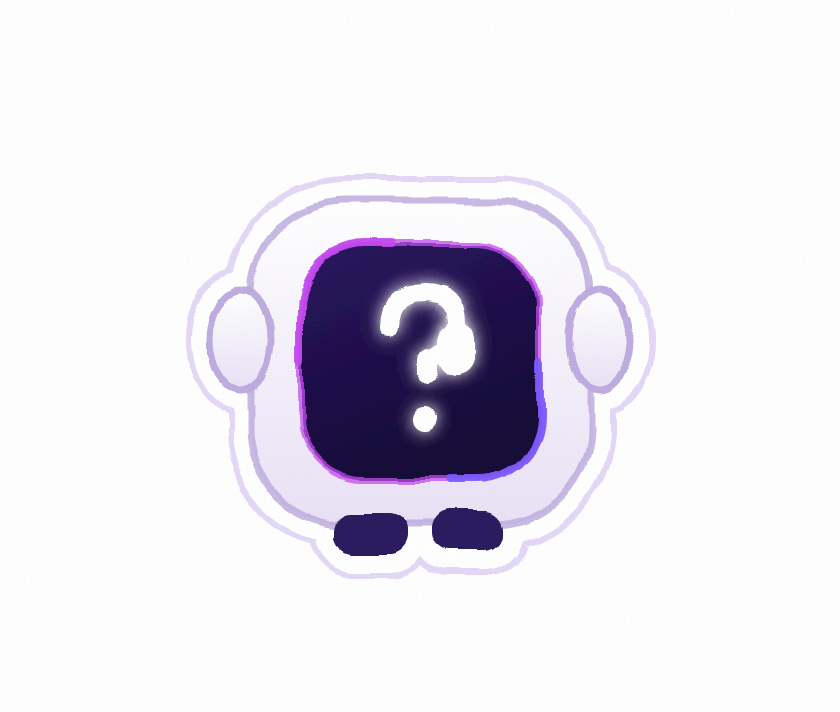 Voca mascot asking a question